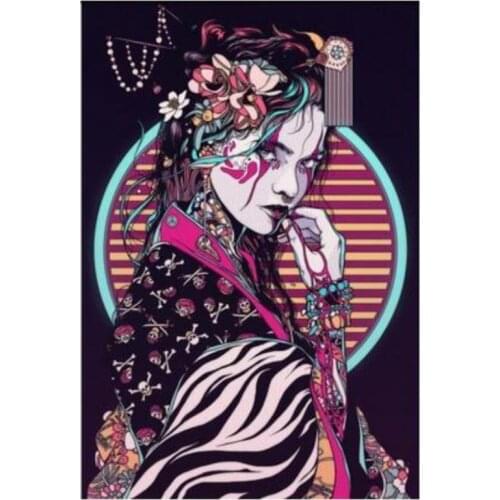 Geisha girl diamond painting japanese women full rhinestone embroidery picture mosaic sticker dimond tapestry poster wall paper