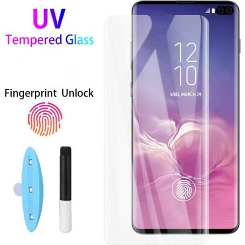 10 pcs For Samsung Note20 Note20 Ultra 5G UV Full Cover Screen Protector Protective Glass Liquid Tempered Glass