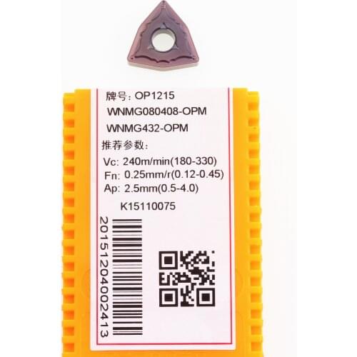 10PCS OP1215 WNMG080408 OPM CNC lathe Cutter Carbide Blades External Turning Tools Hard Alloy Insert