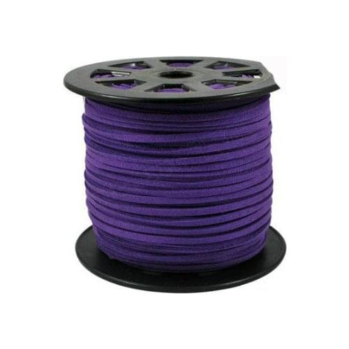 100yards/ Roll Dk Purple Faux Suede Velvet Leather Cord+3mm X 2mm DIY Jewelry Bracelet Necklace Rope String Accessories