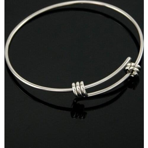 19cm 22cm Stainless Steel Bangle Bracelet Cuff Bracelet Expandable Wrist Bangle Bracelet High Polished Wholesale 50pcs