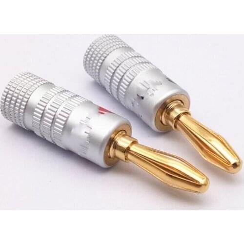 500pcs High Quality 24K Gold Speaker Banana Plugs Connectors Sockets From Seller Friendsworld#361010