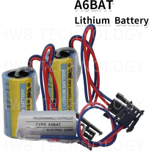 50X 100% Original NEW ER17330V 3.6V PLC Battery Batteries For Mitsubishi Servo A6BAT PLC Battery Free Shipping