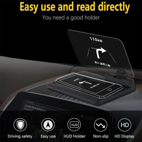 6 inch Universal H6 HUD Head Up Display Car Smartphone Projector Car GPS Navigator Overspeed Warning System Windshield Projector