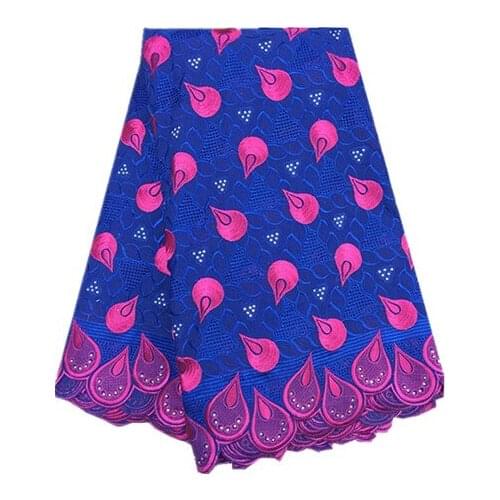 Free shipping heavy big lace African embroidered swiss cotton voile lace fabric African Swiss Voile Lace High Quality