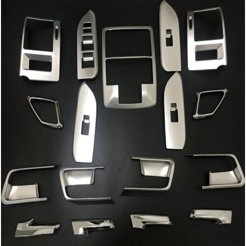 For Toyota Land Cruiser 150 Prado LC150 FJ150 2010-2018 Handle Holder Steerling Wheel Gear Cover Chrome Car Styling Accessories