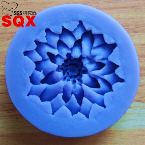 HOT! Snow Lotus Styling Silicone Mold Fondant Chocolate Soap Mould Cake Decorator tools Sugar Craft Bakeware SQ1504