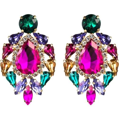 Perfect Resin Crystal Stud Earrings for Women Fashion Jewelry Boho Girls' Earrings Accessories Trendy Statement Earrings Jewelry