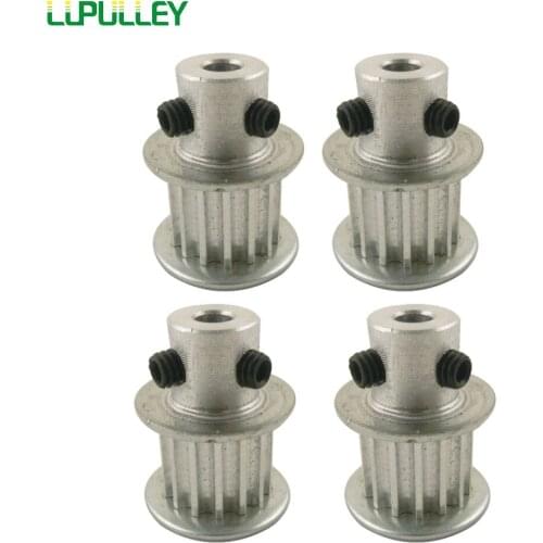 LUPULLEY 4PCS 3M 15T 11mm Belt Width Timing Pulley 3mm Pitch 3.175mm/4mm/5mm/6mm/6.35mm/7mm/8mm Bore Timing Belt Pulley
