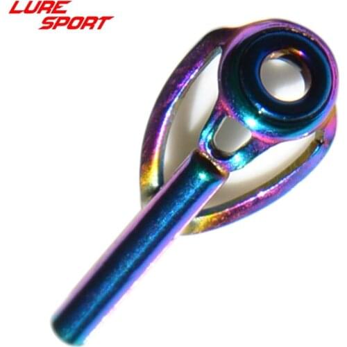 LureSport 4pc LG Top guide Rainbow frame blue ring guidefishing rod repair Rod Building component Repair DIY Accessory