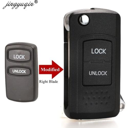 Jingyuqin MIT11 Modified Flip Remote Key Shell 2B For Mitsubishi Montero Lancer Endeavor Eclipse Galant Pajero Sport Right Blade