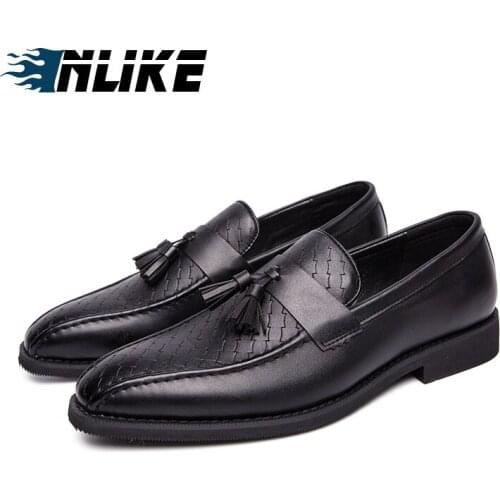 Men Dress Shoes Handmade Paty Leather Wedding Shoes Men Flats Leather Oxfords Formal Shoes