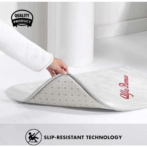 Alfa Old Badge & Script-Color/White 3D Soft Non-Slip Mat Rug Carpet Cushion Alfa Alfa Romeo Alfa