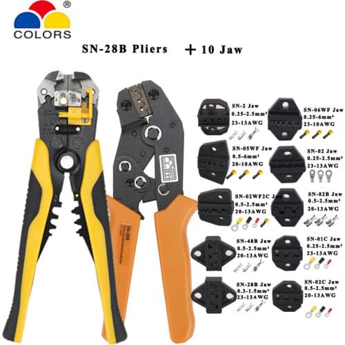 Crimping tools pliers SN-28B pliers jaw kit stripping wire cutters pliers for plug/tube/insulation terminals clamp tools