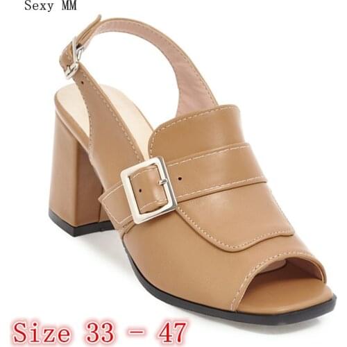 Peep Toe Women High Heel Sandals Shoes Woman High Heels Gladiator Sandals Pumps Small Plus Size 33 34 - 40 41 42 43 44 45 46 47