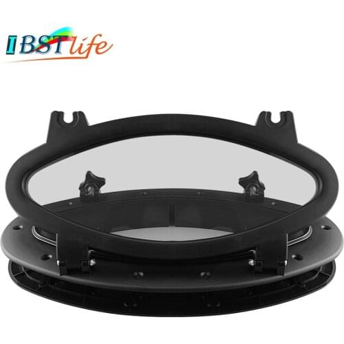 Marine Boat Yacht RV Oval Shape Porthole ABS Plastic Oval Hatches Port Lights Replacement Windows Port Hole Opening Portlight