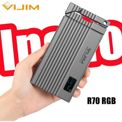 VIJIM R70 RGB Video Light Full Color Metal LED Light with Adjustable Bracket Mount DSLR SLR Camera Light PD Fast Charge