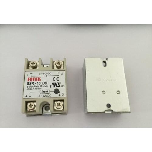 5PCS SSR10DD SSR-10DD Manufacturer 10A ssr relay,input 3-32VDC output 5-60VDC