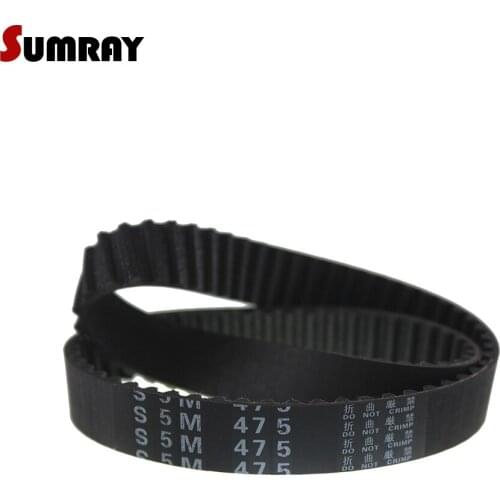 SUMRAY S5M Timing Belt 450/455/475/515/520/525mm Pitch Length Rubber Belts 15/20/25mm Belt Width Transmission Belt