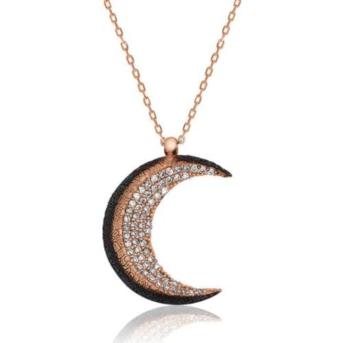 Tevuli 925 Sterling Silver Crescent Moon Women Necklace