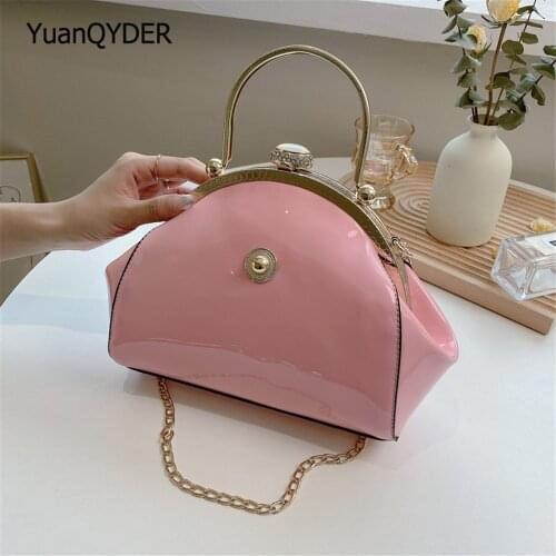 Fashion Chain Shoulder Strap Design Ladies Shoulder Bag Solid Color Designer Women Messenger Bags Quality Leather Ladies Handbag