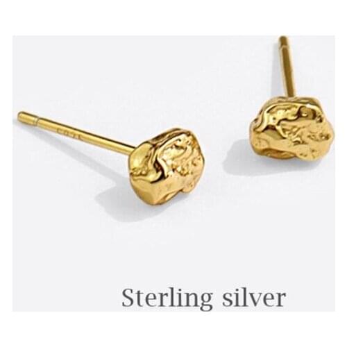 Sole Memory Irregular Mini Tin Foil 925 Sterling Silver Fashion Female Stud Earrings SEA801