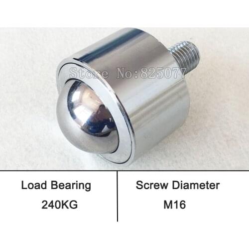 1PCS Precision delivery ball free rotation casters/ball with M16 screw heavy duty cattle eye ball load bearing 240kg JF1283