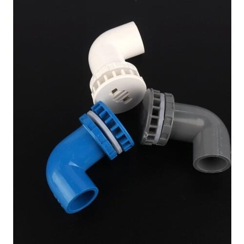 1pc Inner Dia 20/25/32mm PVC 90 Degree Drainage Elbow Connectors for Fish tank PVC Flat Drainage Adapters