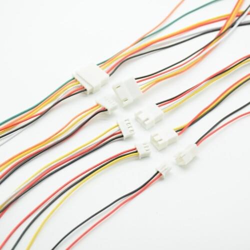 10pcs/5sets XH 2.54mm 2/3/4/5/6 Pin Pitch Wire Cable Connector XH Plug Male & Female Battery Charging Cable 5female+ 5male 20cm