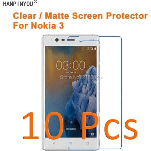 10 Pcs/Lot For Nokia 3 Android Phone Nokia3 New HD Clear/Anti-Glare Matte Screen Protector Protective Film (Not Tempered Glass)