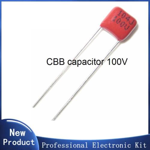 10pcs 100v 18NF 183J 100NF 0.1UF 104J 150NF 0.15UF 154J 220NF 0.22UF 224J P5MM 5MM pitch DIP CBB Polypropylene film capacitor