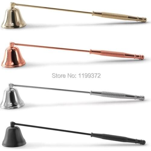 100pcs Ringbell Shape Stainless Steel Candle Trimmer Dipper Oil Lamp Scissor Cutter Snuffer Hook Home Tool