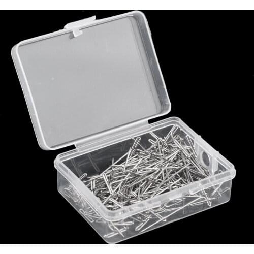 100Pcs Steel Wig T Pins Hair Weave Needles for Wig Making Blocking Knitting Modelling and DIY Crafts Tools