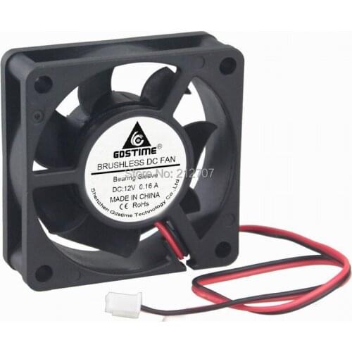 20 PCS Gdstime 60mm Computer PC CPU Cooling Fan 12V 2 Pin 60x60x20mm 6cm Quiet Cooler