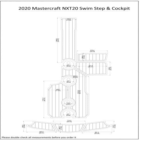 2020 Mastercraft NXT20 Cockpit Boat EVA Teak Decking 1/4" 6mm