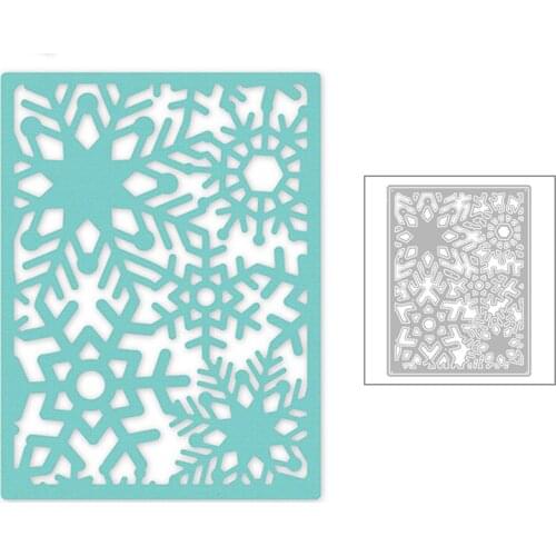 2020 New Christmas Rectangle Background Snowflake Embossing Metal Cutting Dies For DIY Making Card Paper Scrapbooking No Stamps