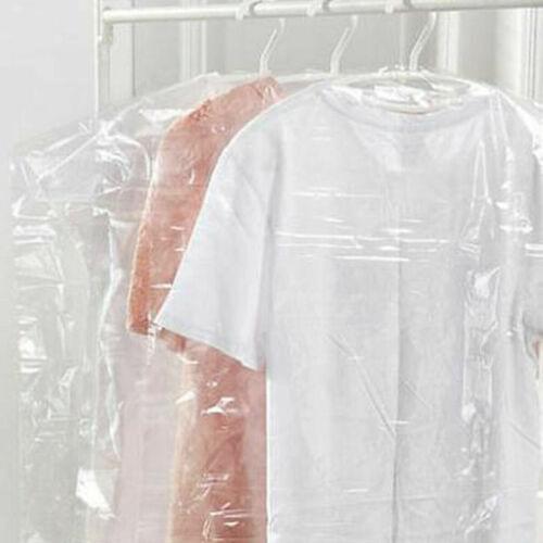 20x Dress Clothes Clothing Covers Garment Suit Cover Bags Dustproof Storage Plastic Clear Protector Home Storage Protect Cover