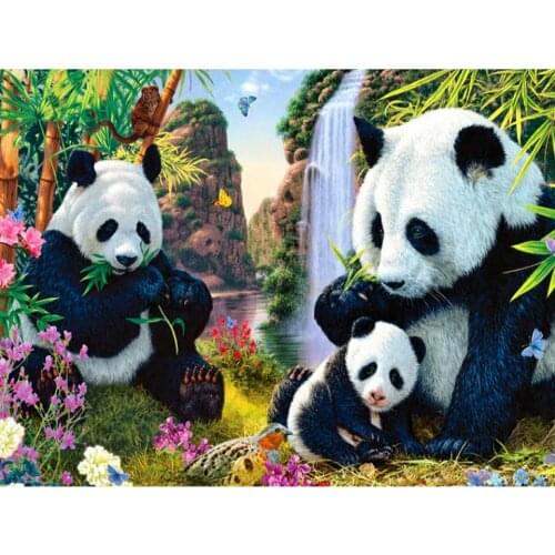 5D Diamond Painting Panda Cross Stitch DIY Diamond Embroidery Animals Pictures of Rhinestones Needlework Mosaic Home Decor Sale