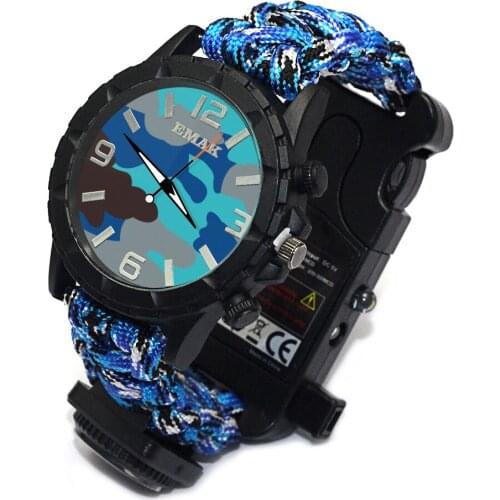 A343 Wilderness Outdoor Survival Watch Umbrella Cord Braiding Multifunctional Laser LED Watch Fashion Sports Watch