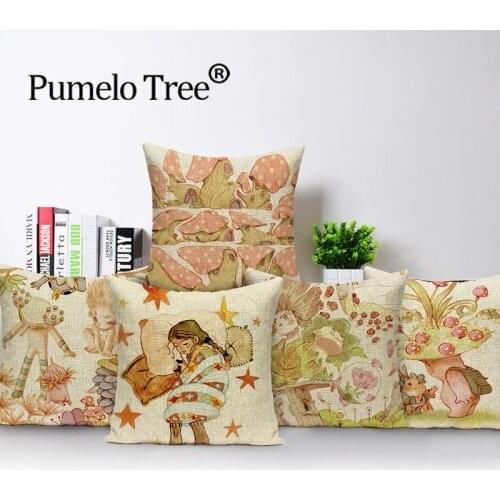 African Old Fashioned Cushion Covers Abstract Figure Throw Pillows Case Cartoon Easter Cushions Cover Decorative Pillow Cases