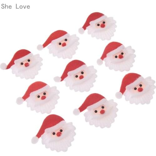 Chzimade 20 Pcs Merry Christmas Santa Claus Ornament Fabric DIY Decoration Accessories