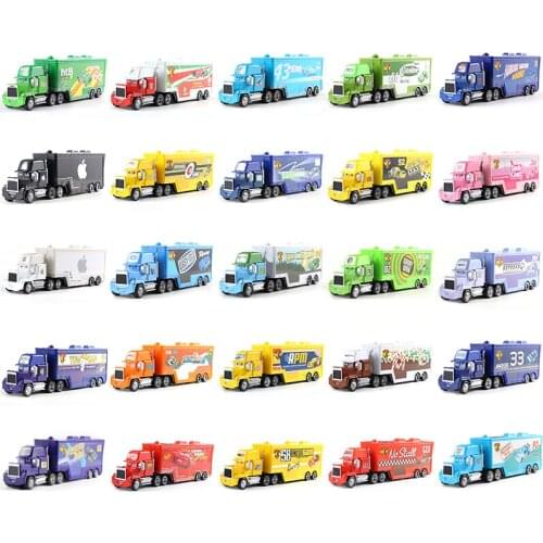 Disney Pixar Car 3 Truck Kingdom Uncle Mack Lightning McQueen King Francesco Chick Hicks Truck 3 Set 1:55 Die Casting Model Toys