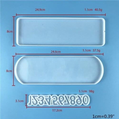 E56A Car Stop Sign Epoxy Resin Mold Parking Card Plate Silicone Mould DIY Crafts Mold