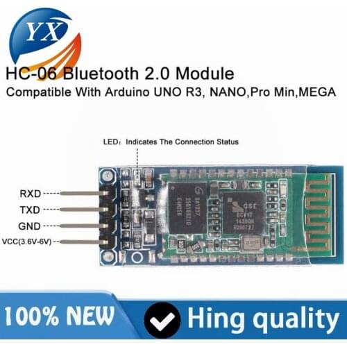 HC06 HC-06 Wireless Serial 4 Pin RF Transceiver RS232 TTL Bluetooth Module Plug-in for arduino