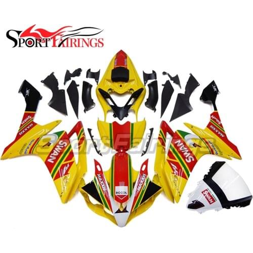 Injection Fairings For Yamaha YZF R1 07 08 YZF-R1 2007 2008 ABS Plastic Motorcycle Full Fairing Kit Cowling SWAN Yellow Carenes