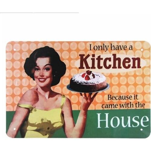 Just Beacuse I Have a Kitchen House Wine with Tin Metal Signs BAR Antique Metal Paint Decoration for the Home Club