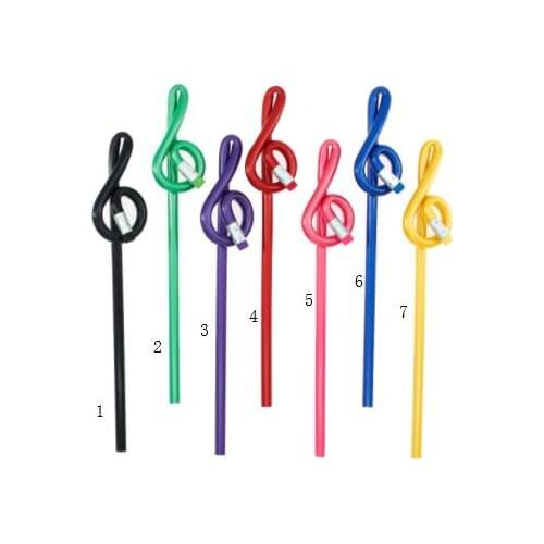 Free shipping Pencil stationery wholesale Music pencil Treble clef pencil Shape Multicolor mixed wooden pencils gifts lin4559