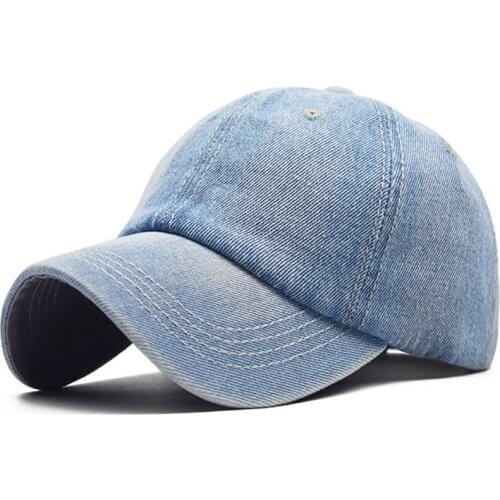 High Quality Hat Mens Hats Peaked Cap Womens Washed Cotton Denim Baseball Caps Outdoor Sports Adjustable Hats Fast Ship