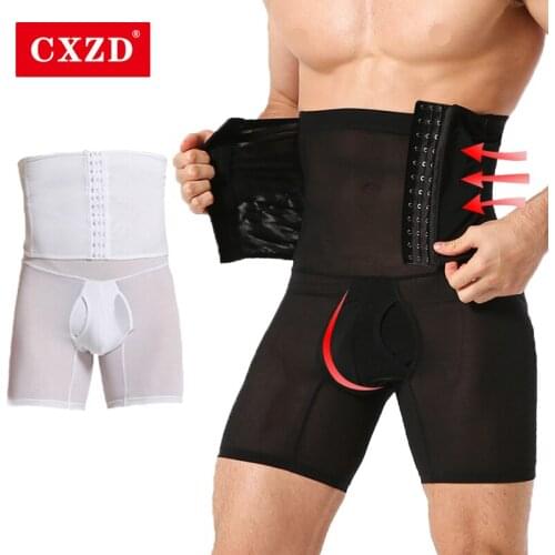 CXZD 2021 Hot selling Men Hip-lifting Pants Underwear Abdomen Briefs Tummy Shaping belly Pants Boxer Control Belly Shaper Shorts