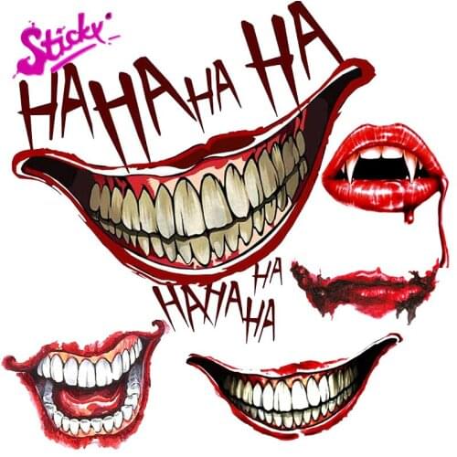 STICKY Joker Horrible Devil Laugh Graffiti Car Sticker Decal Decor Window Laptop Auto Accessories Decoration PVC